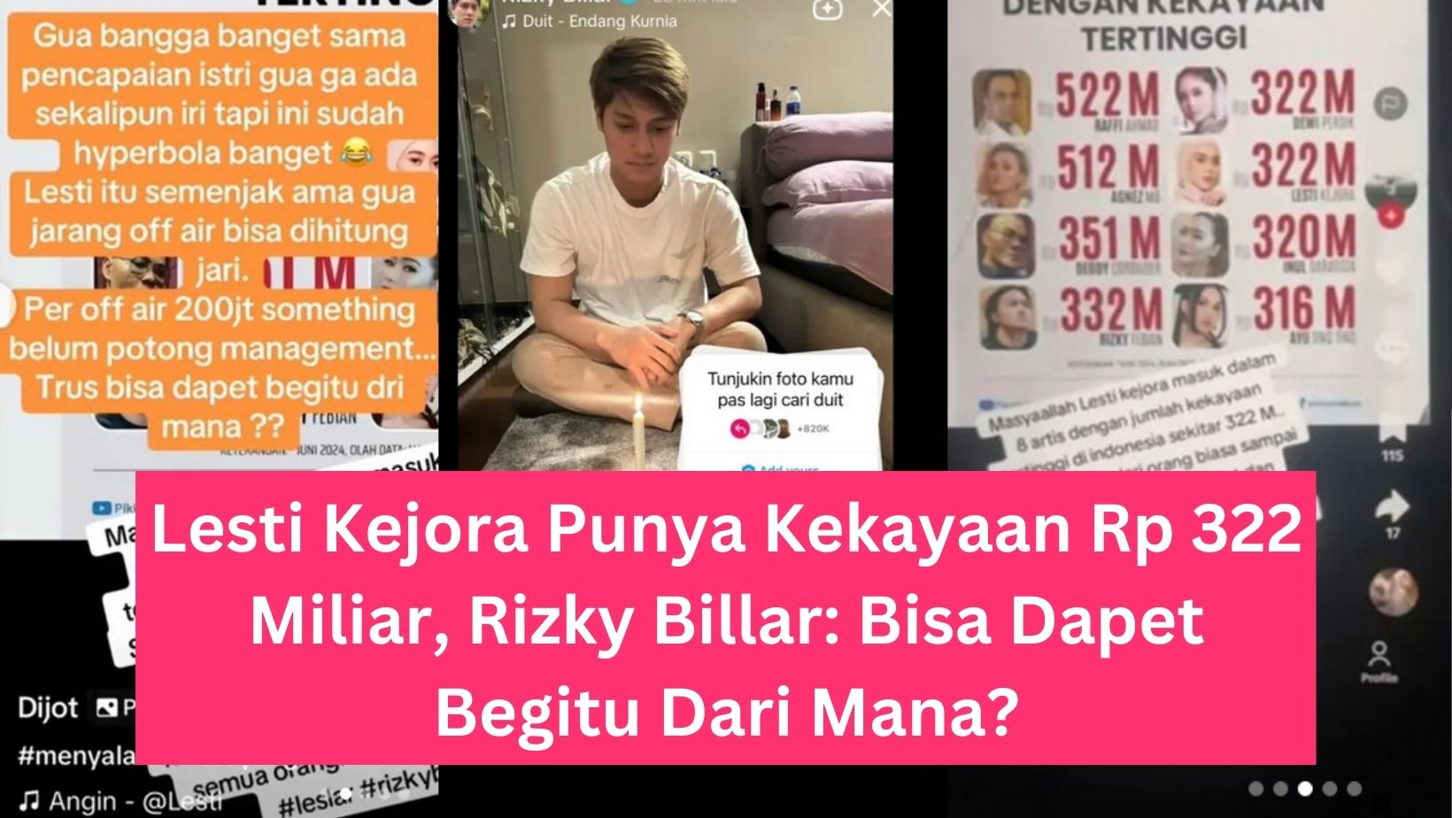 Lesti Kejora Punya Kekayaan Rp 322 Miliar, Rizky Billar Bisa Dapet Begitu dari Mana